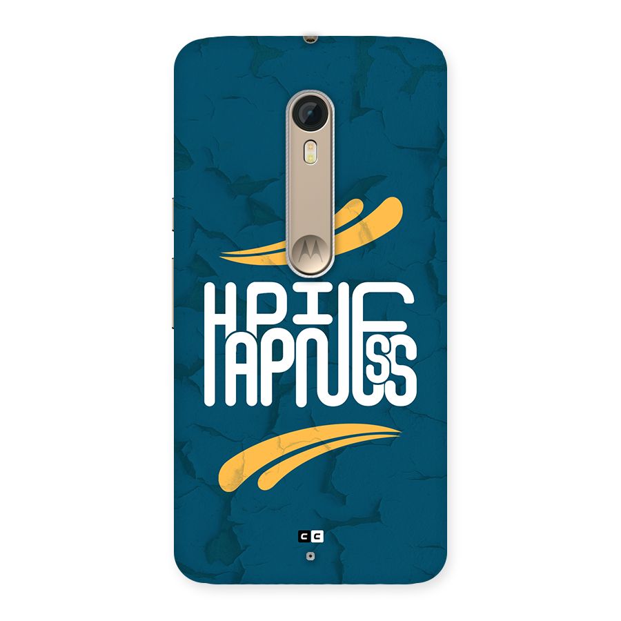 Happpiness Typography Back Case for Moto X Style