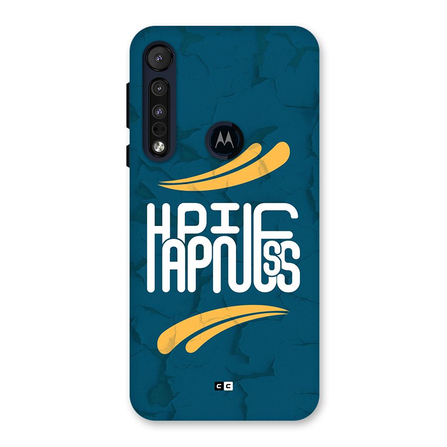 Happpiness Typography Back Case for Motorola One Macro