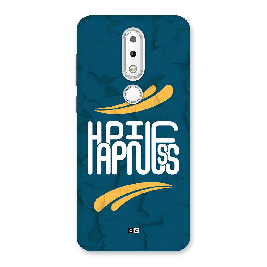 Happpiness Typography Back Case for Nokia 6.1 Plus