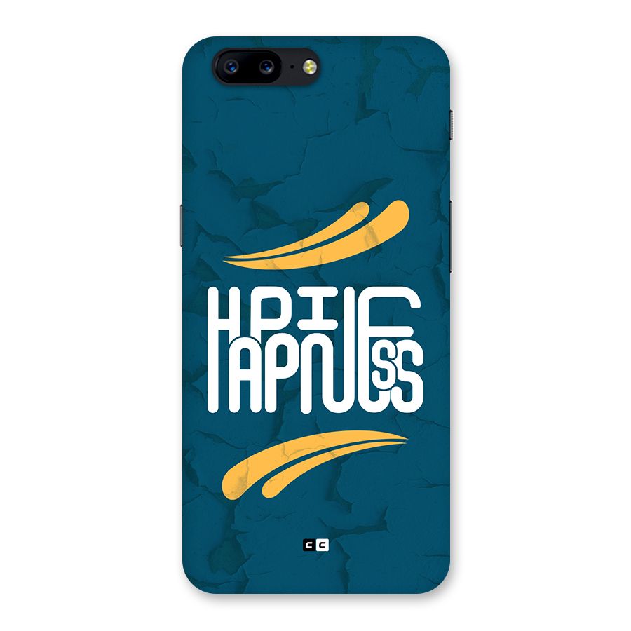 Happpiness Typography Back Case for OnePlus 5