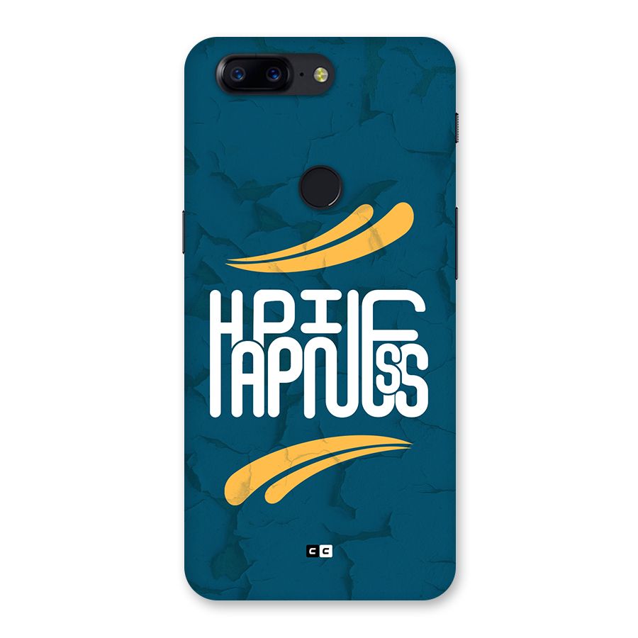 Happpiness Typography Back Case for OnePlus 5T