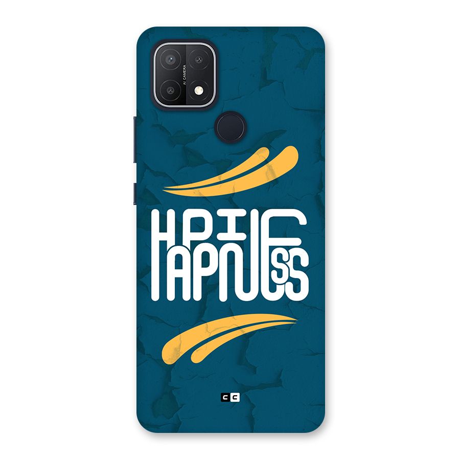 Happpiness Typography Back Case for Oppo A15s