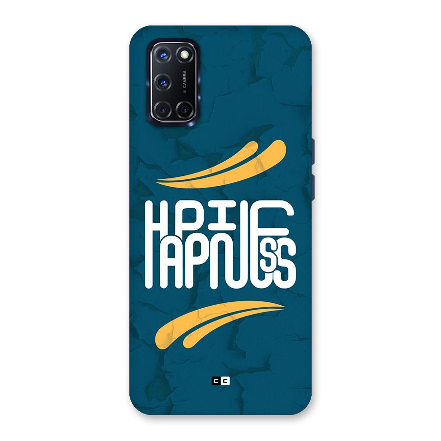 Happpiness Typography Back Case for Oppo A52