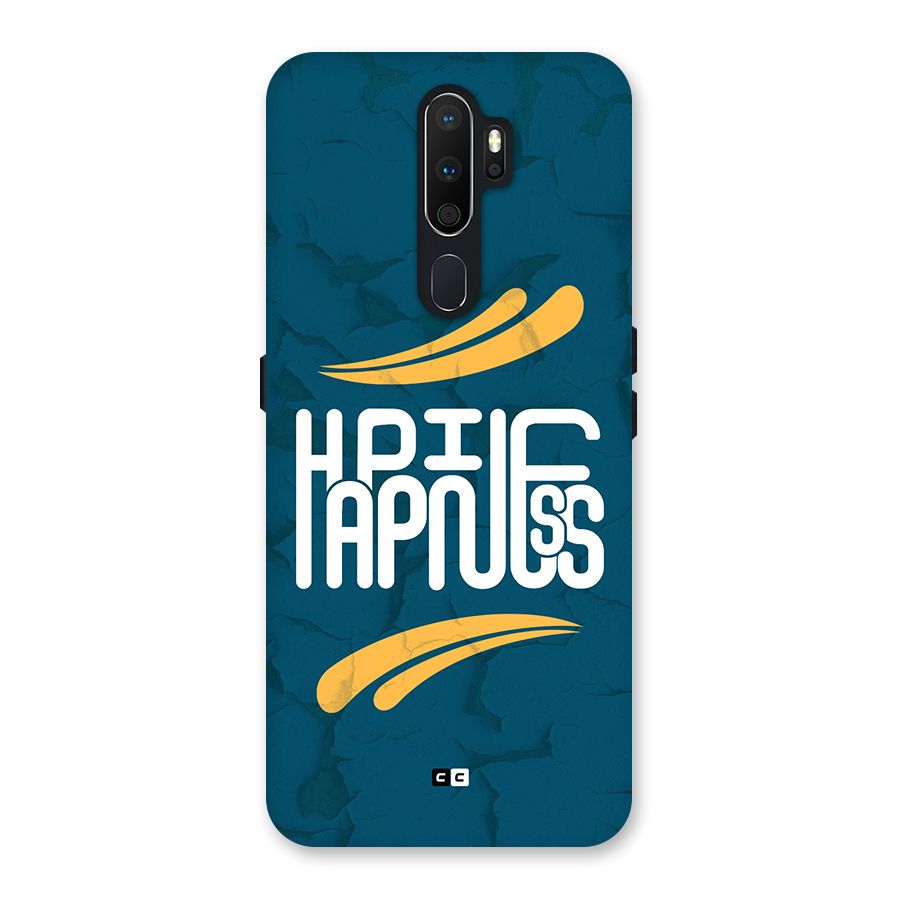 Happpiness Typography Back Case for Oppo A5 (2020)