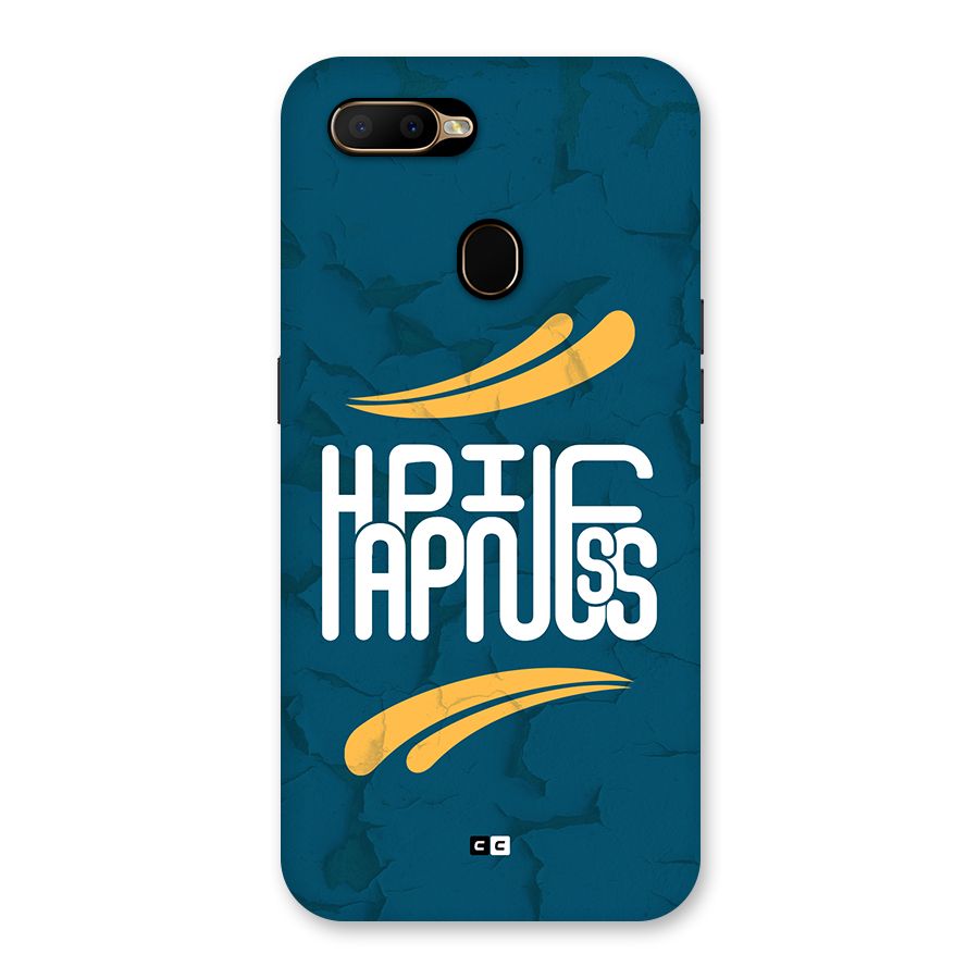 Happpiness Typography Back Case for Oppo A5s