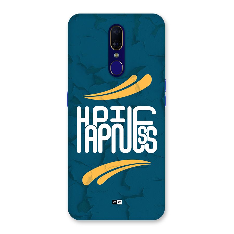 Happpiness Typography Back Case for Oppo A9