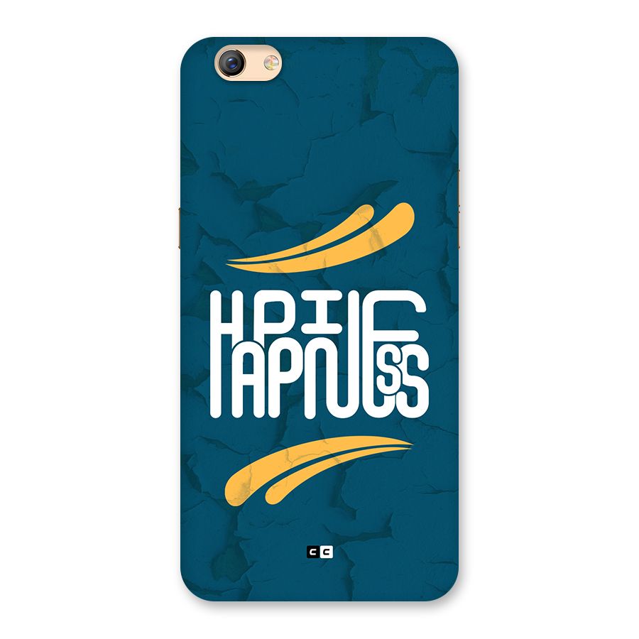 Happpiness Typography Back Case for Oppo F3 Plus