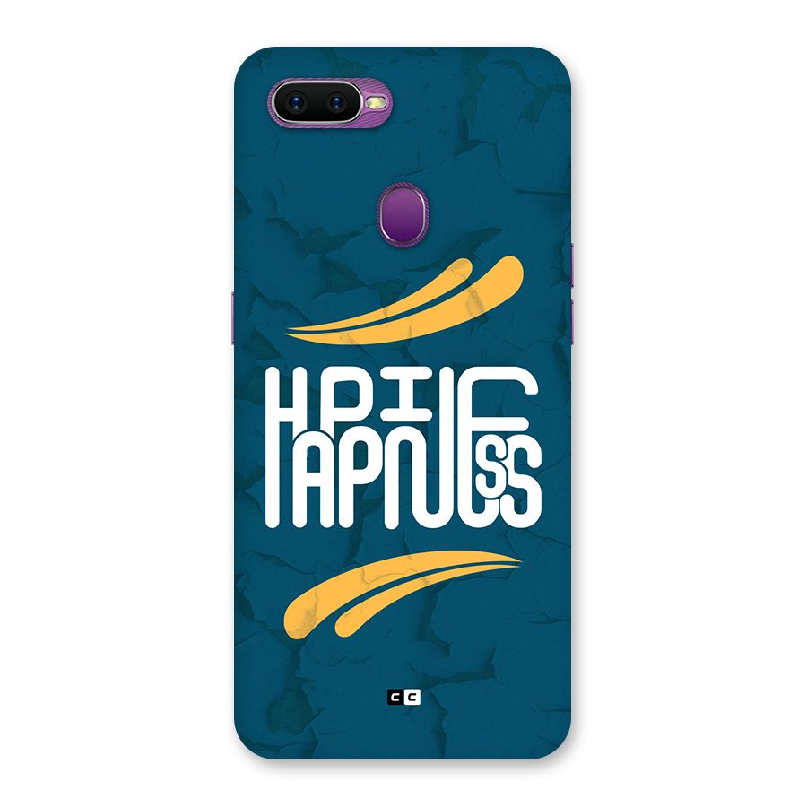 Happpiness Typography Back Case for Oppo F9