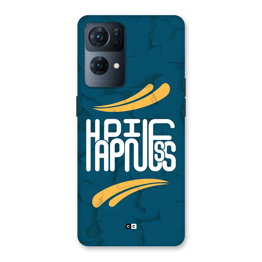 Happpiness Typography Back Case for Oppo Reno7 Pro 5G