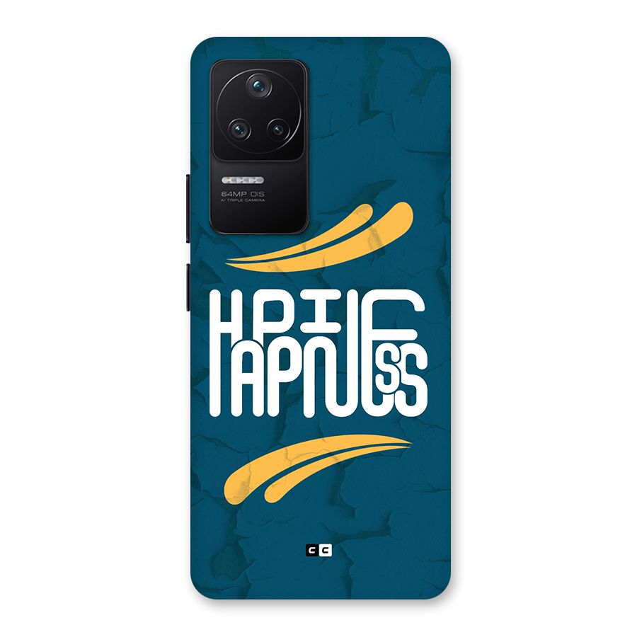 Happpiness Typography Back Case for Poco F4 5G
