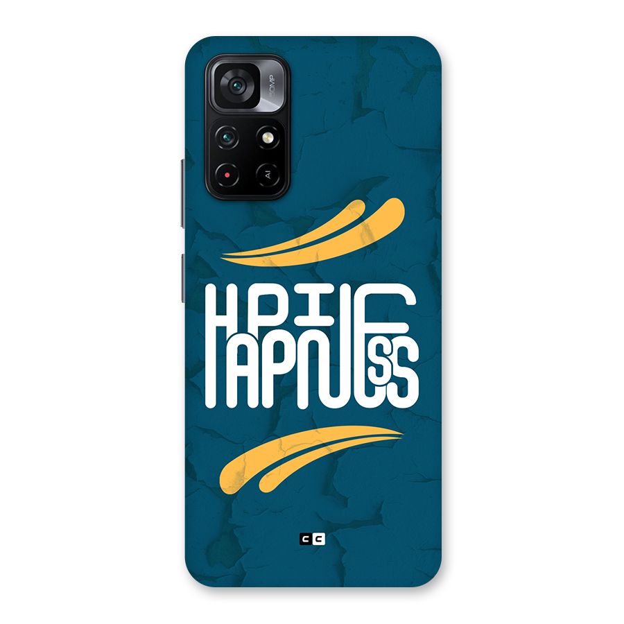 Happpiness Typography Back Case for Poco M4 Pro 5G
