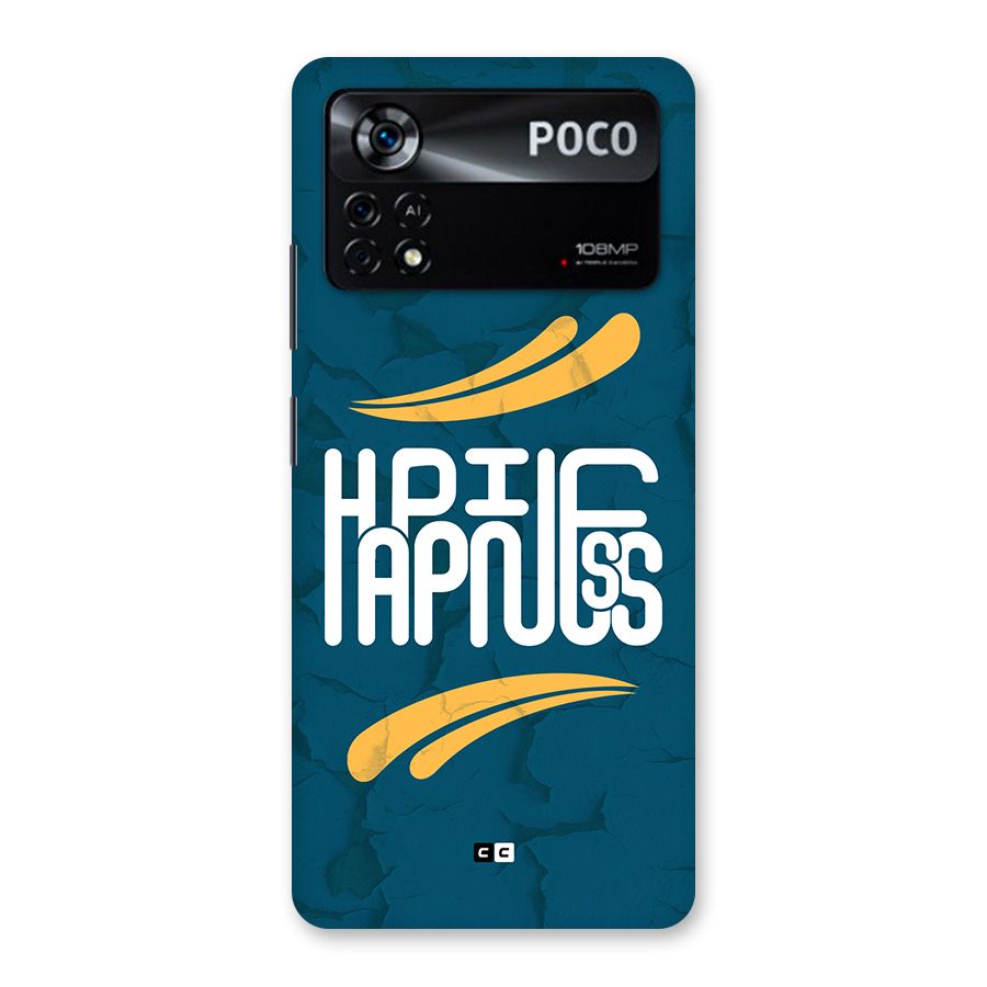 Happpiness Typography Back Case for Poco X4 Pro 5G