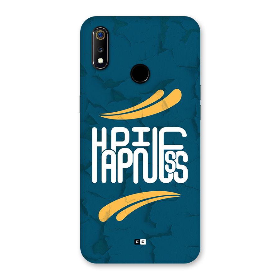 Happpiness Typography Back Case for Realme 3