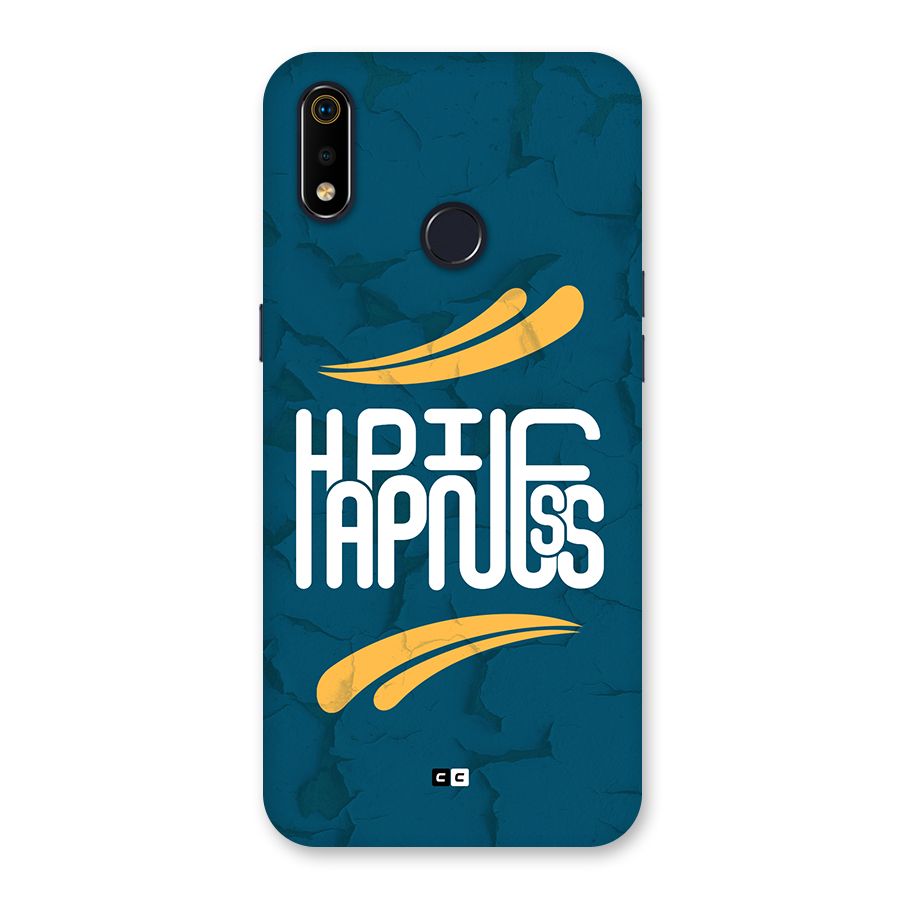 Happpiness Typography Back Case for Realme 3i