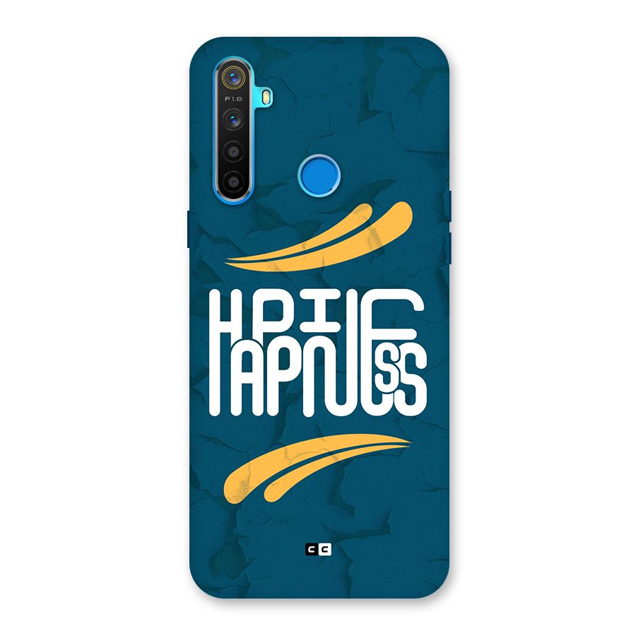Happpiness Typography Back Case for Realme 5
