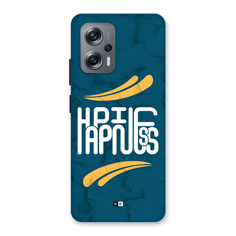 Happpiness Typography Back Case for Redmi K50i