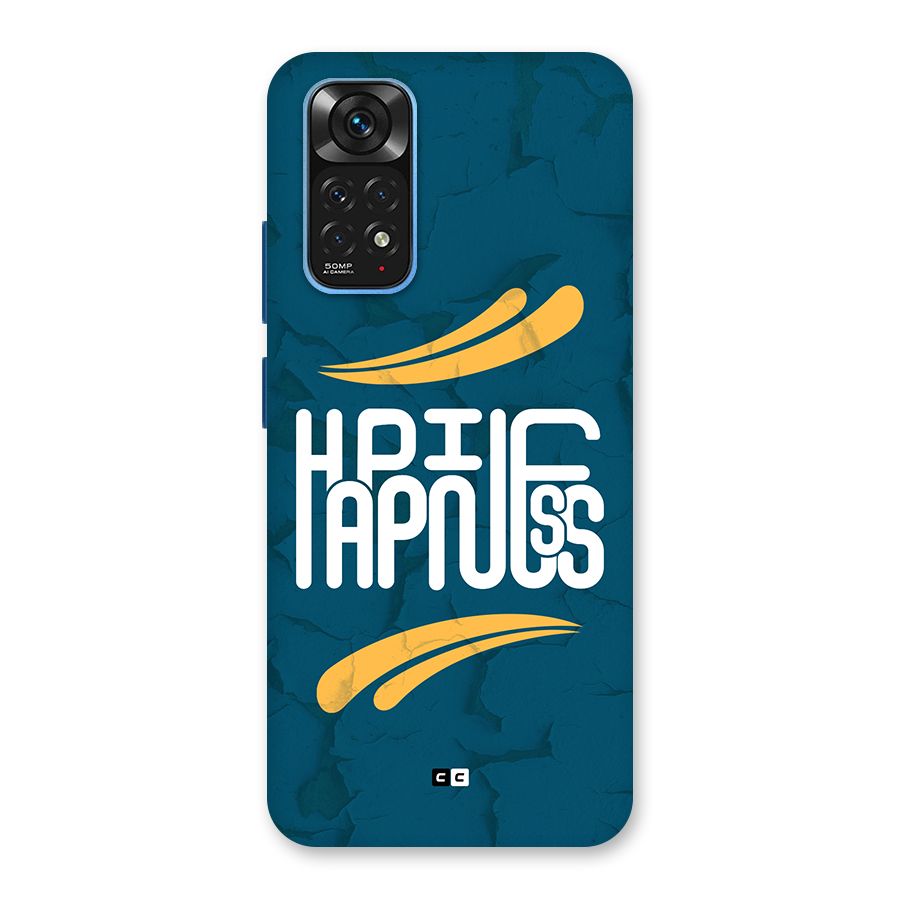 Happpiness Typography Back Case for Redmi Note 11S