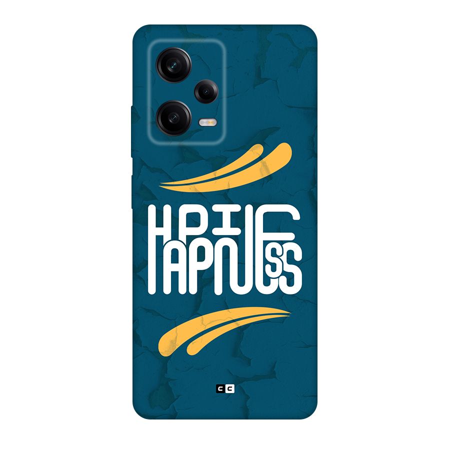 Happpiness Typography Back Case for Redmi Note 12 Pro