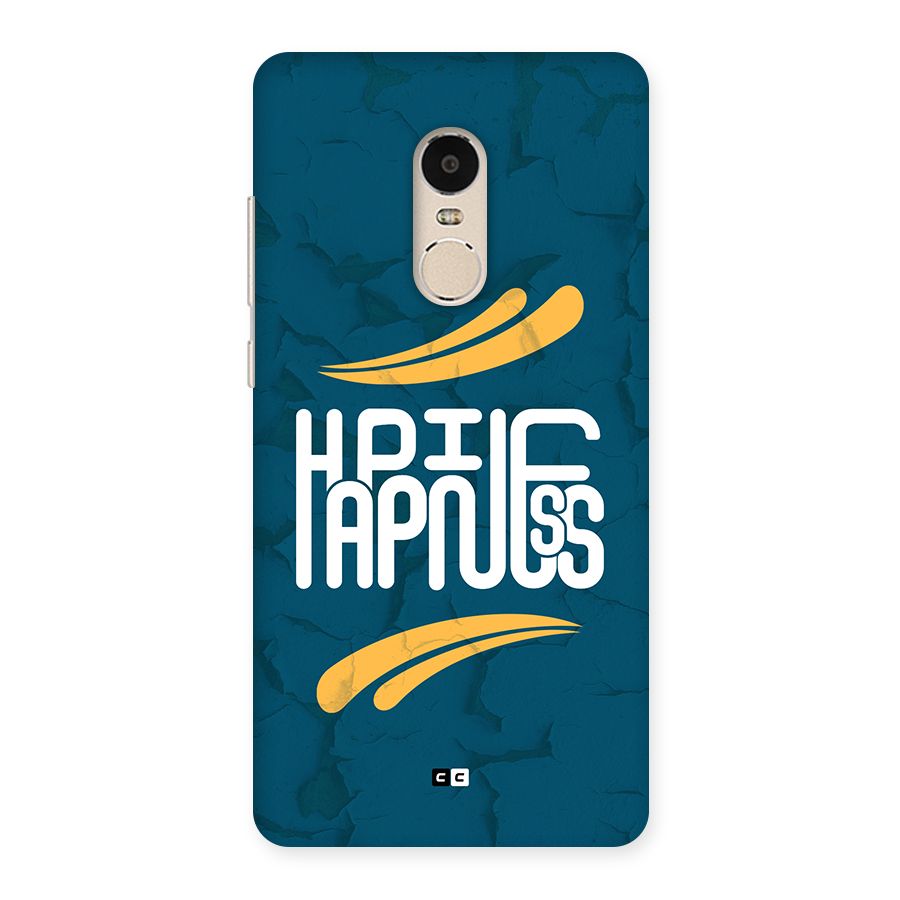 Happpiness Typography Back Case for Redmi Note 4
