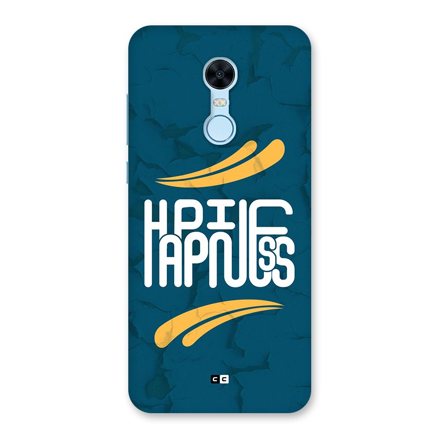Happpiness Typography Back Case for Redmi Note 5