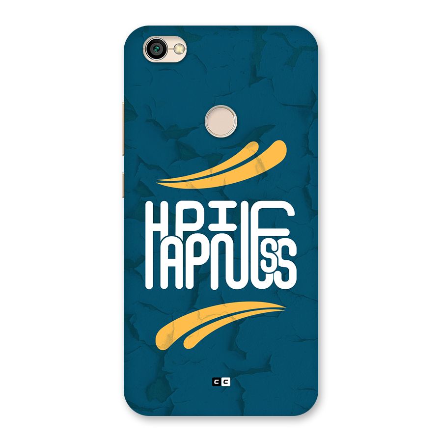 Happpiness Typography Back Case for Redmi Y1 2017