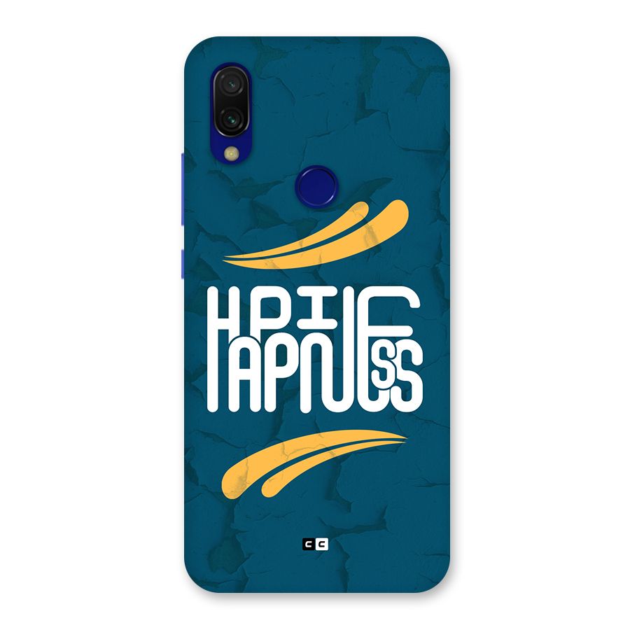 Happpiness Typography Back Case for Redmi Y3