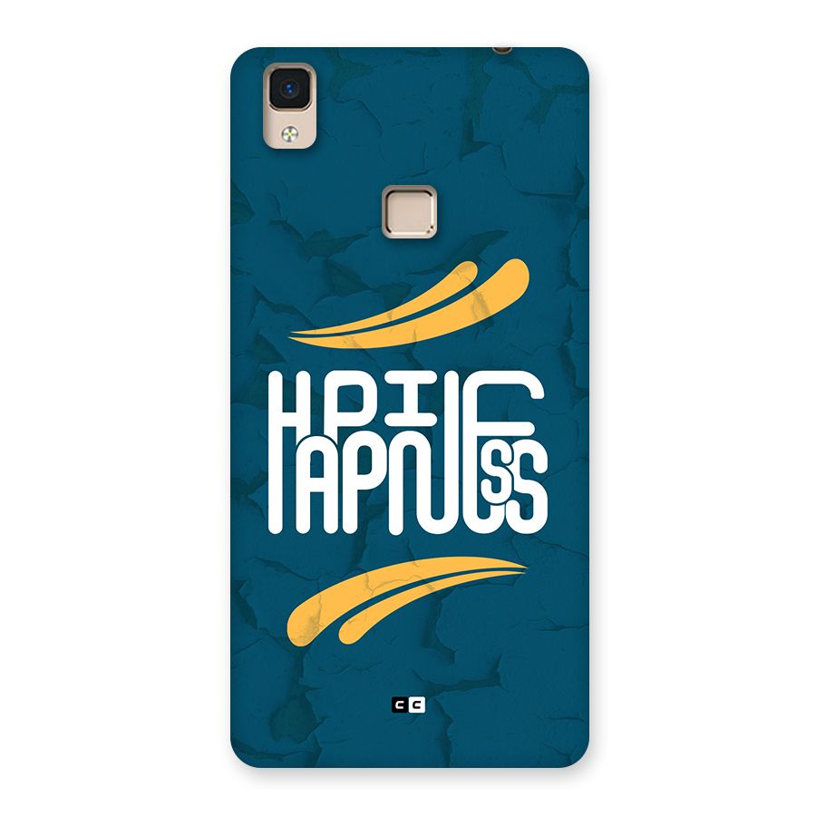 Happpiness Typography Back Case for V3 Max