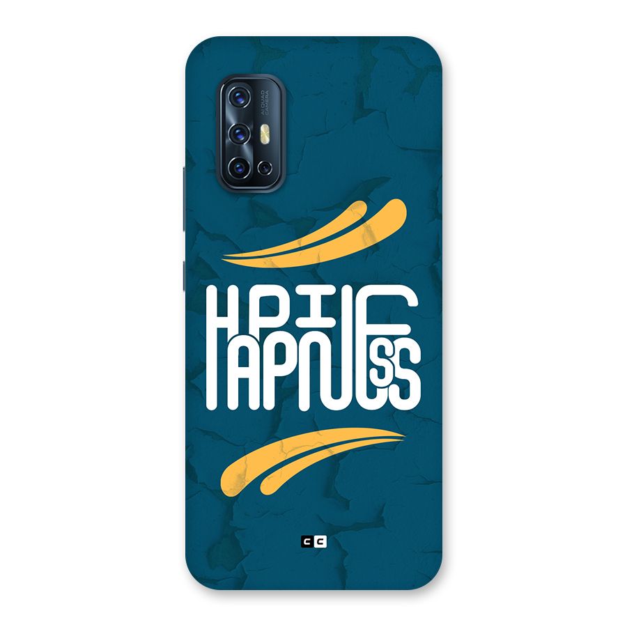 Happpiness Typography Back Case for Vivo V17