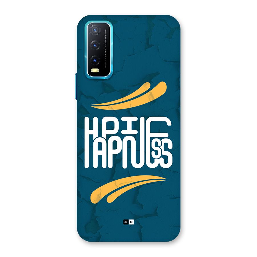 Happpiness Typography Back Case for Vivo Y20A