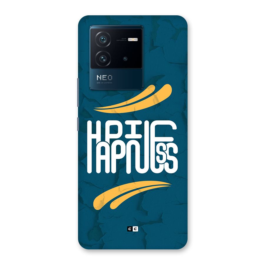 Happpiness Typography Back Case for Vivo iQOO Neo 6 5G