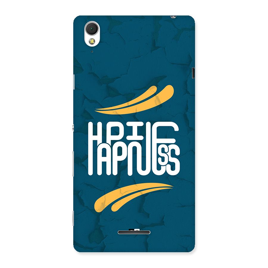 Happpiness Typography Back Case for Xperia T3