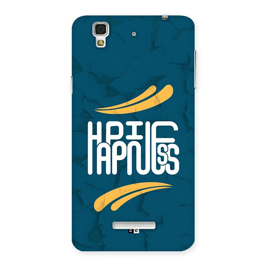 Happpiness Typography Back Case for Yureka