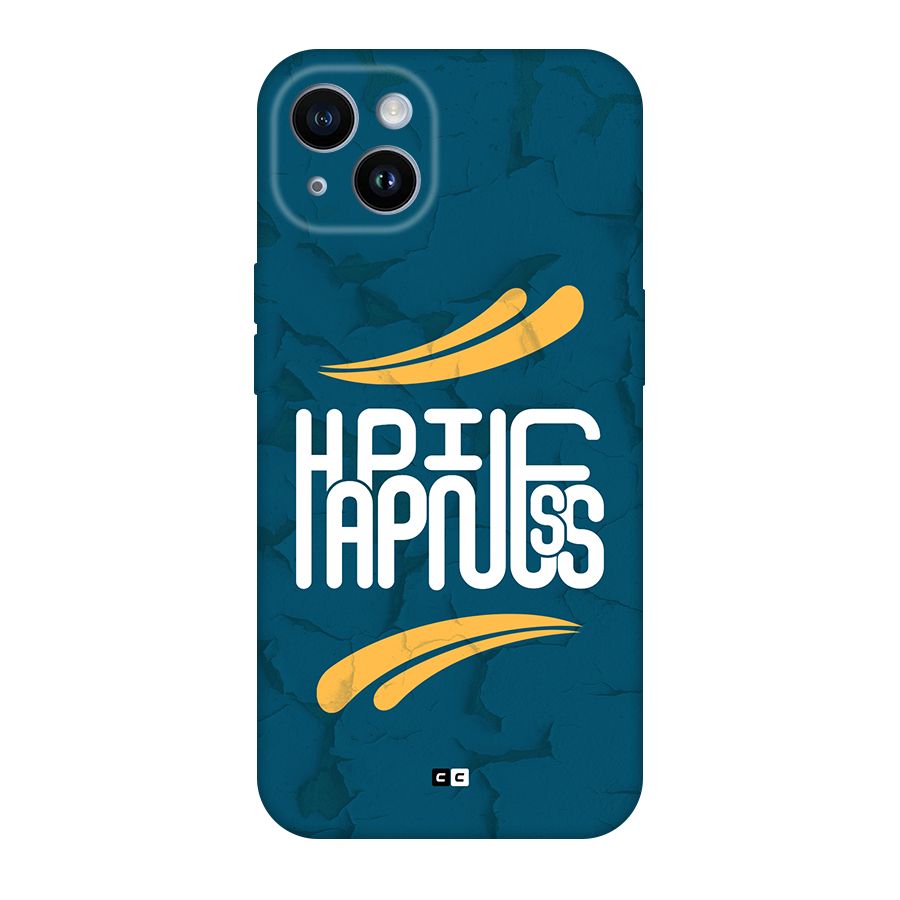 Happpiness Typography Back Case for iPhone 14