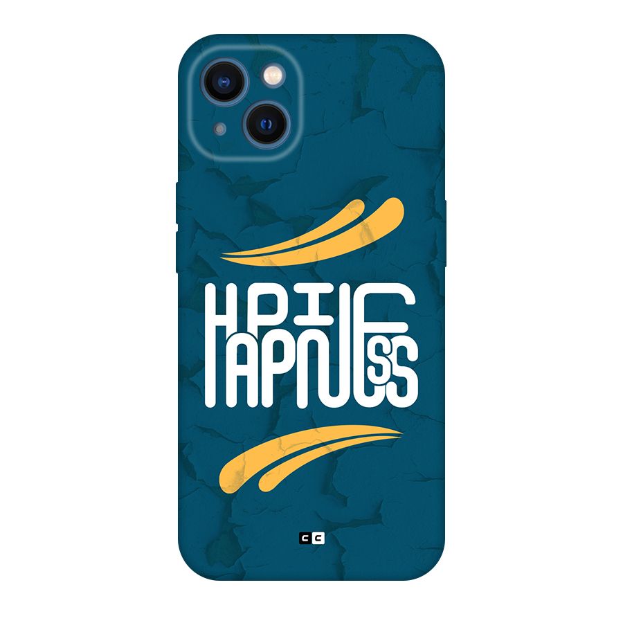 Happpiness Typography Back Case for iPhone 13