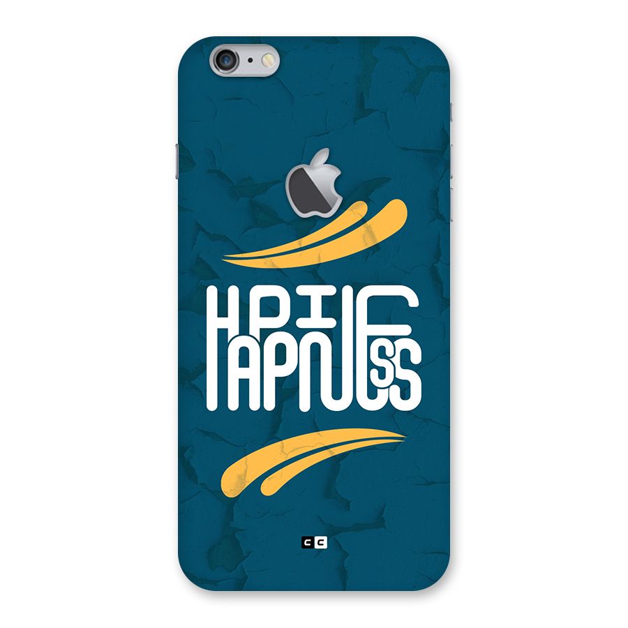 Happpiness Typography Back Case for iPhone 6 Plus 6S Plus Logo Cut