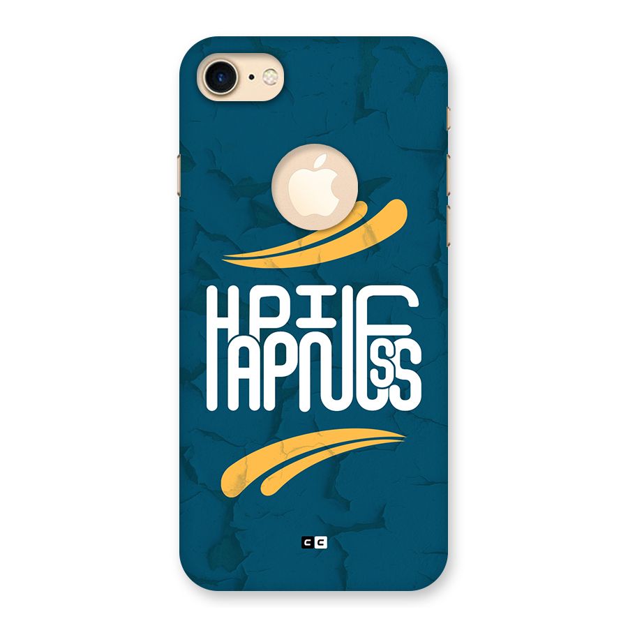 Happpiness Typography Back Case for iPhone 7 Logo Cut