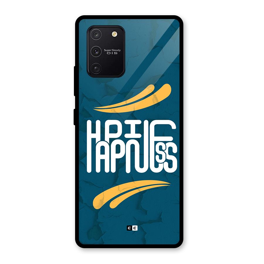 Happpiness Typography Glass Back Case for Galaxy S10 Lite