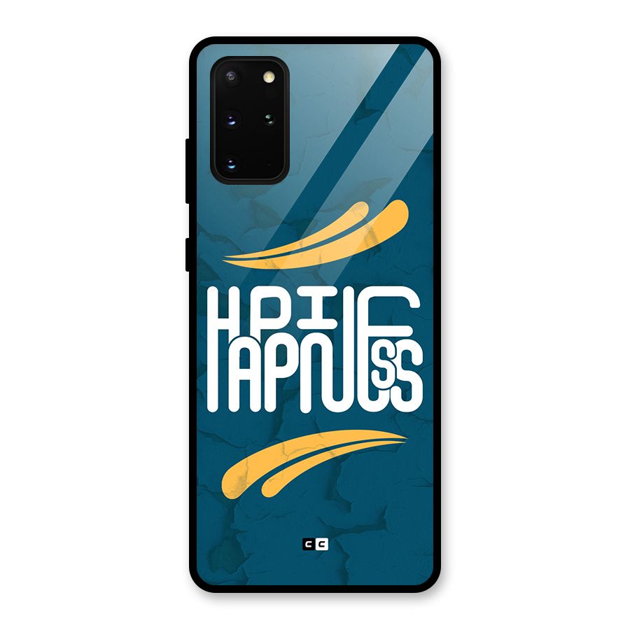Happpiness Typography Glass Back Case for Galaxy S20 Plus