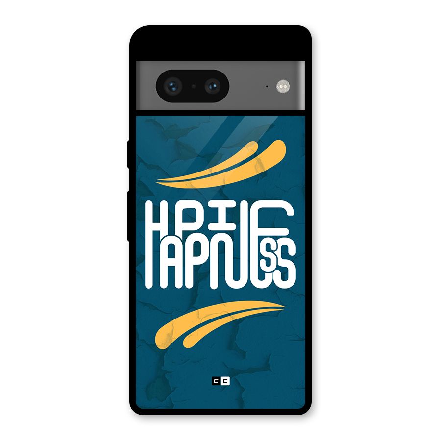 Happpiness Typography Glass Back Case for Google Pixel 7