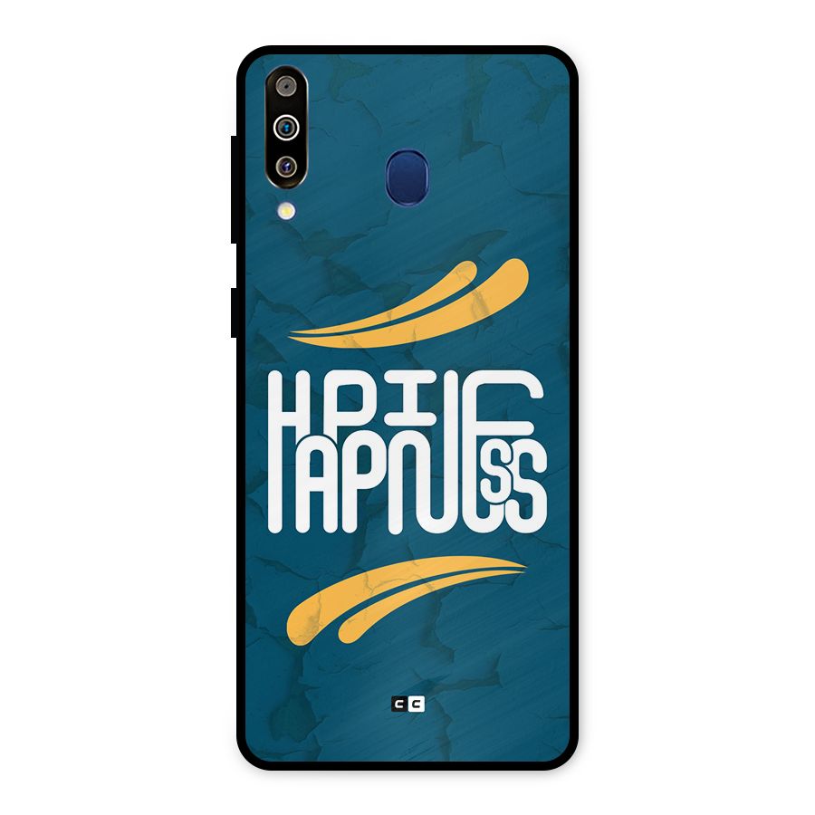 Happpiness Typography Metal Back Case for Galaxy M30
