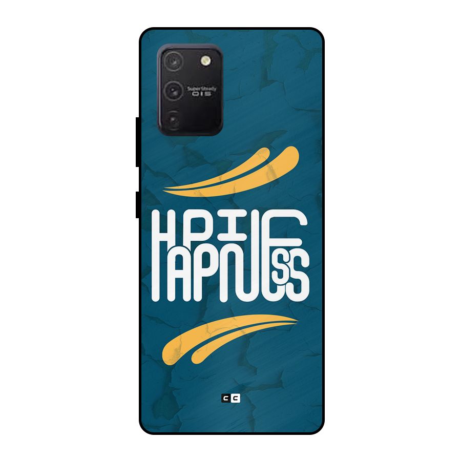 Happpiness Typography Metal Back Case for Galaxy S10 Lite