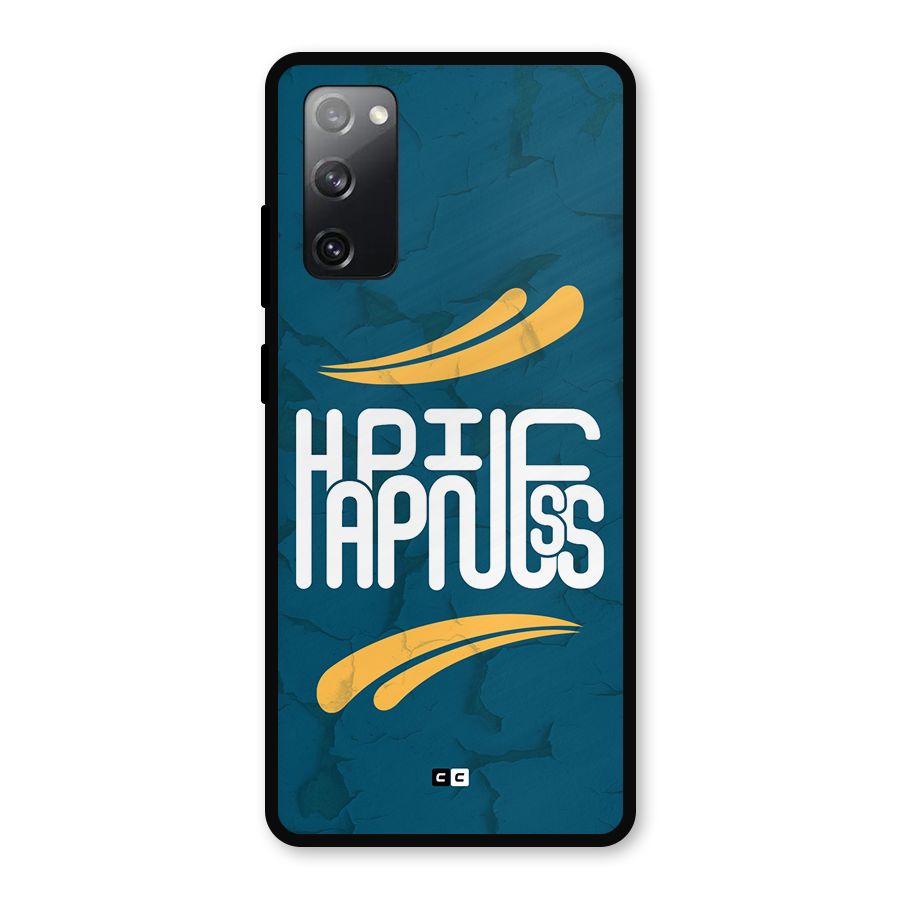 Happpiness Typography Metal Back Case for Galaxy S20 FE