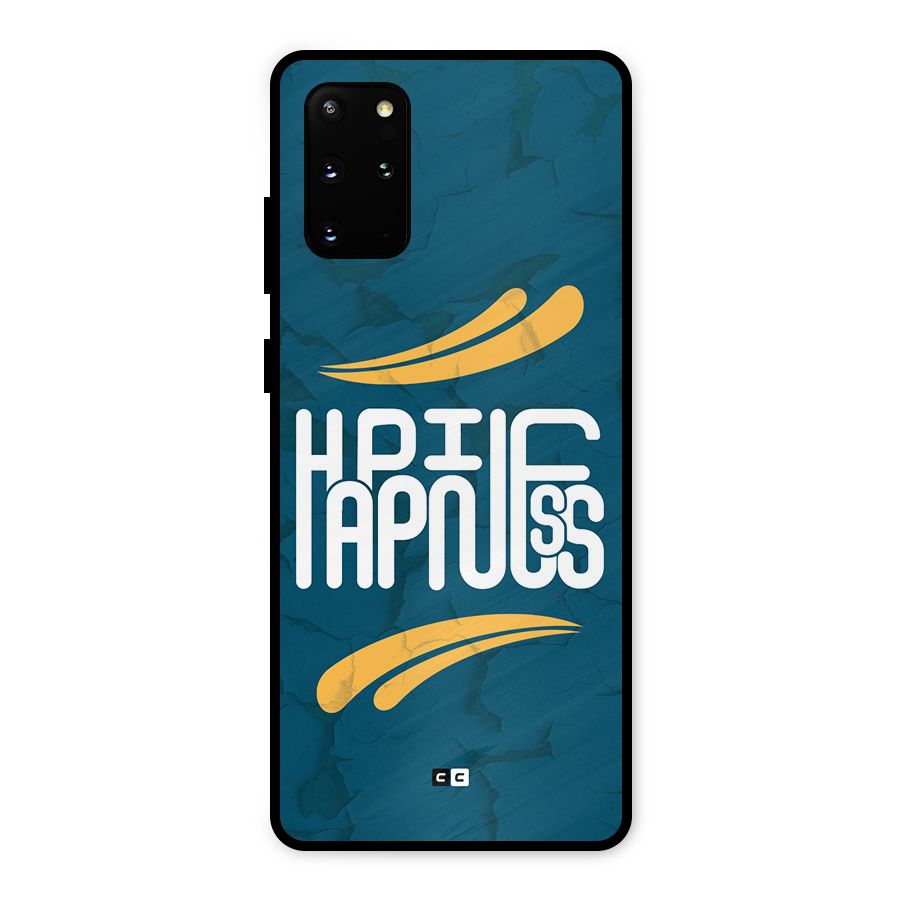 Happpiness Typography Metal Back Case for Galaxy S20 Plus