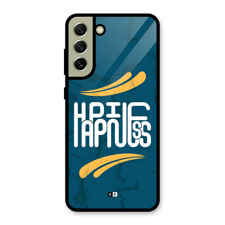 Happpiness Typography Metal Back Case for Galaxy S21 FE 5G (2023)