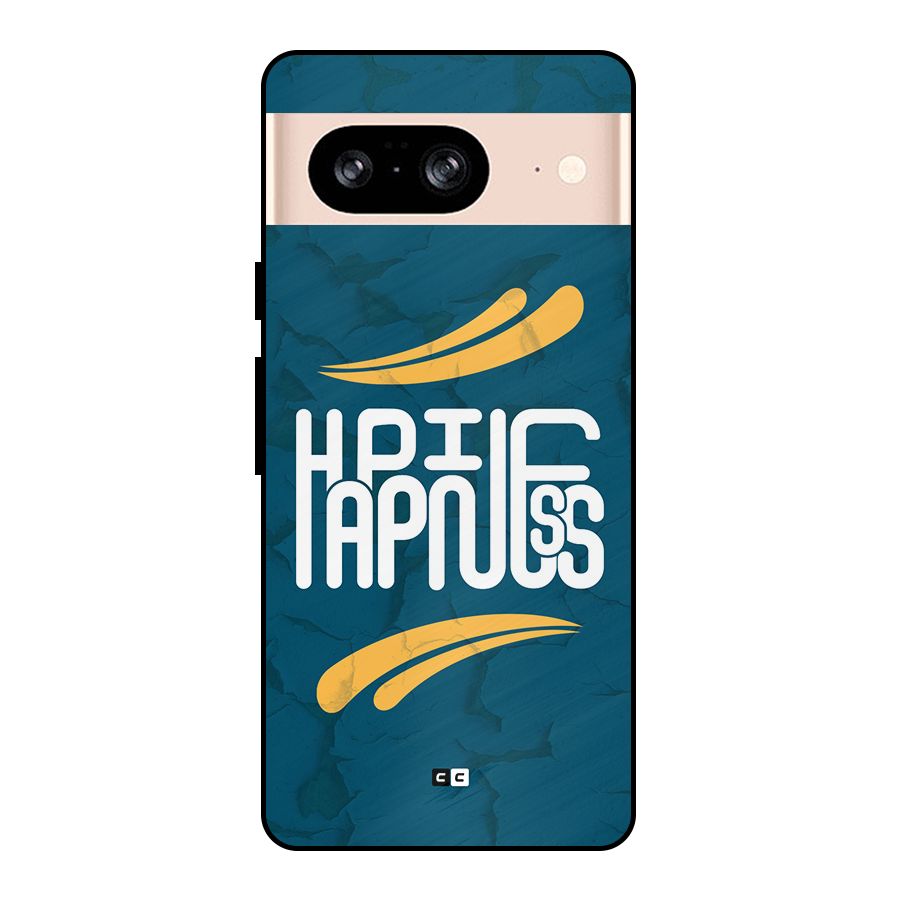 Happpiness Typography Metal Back Case for Google Pixel 8