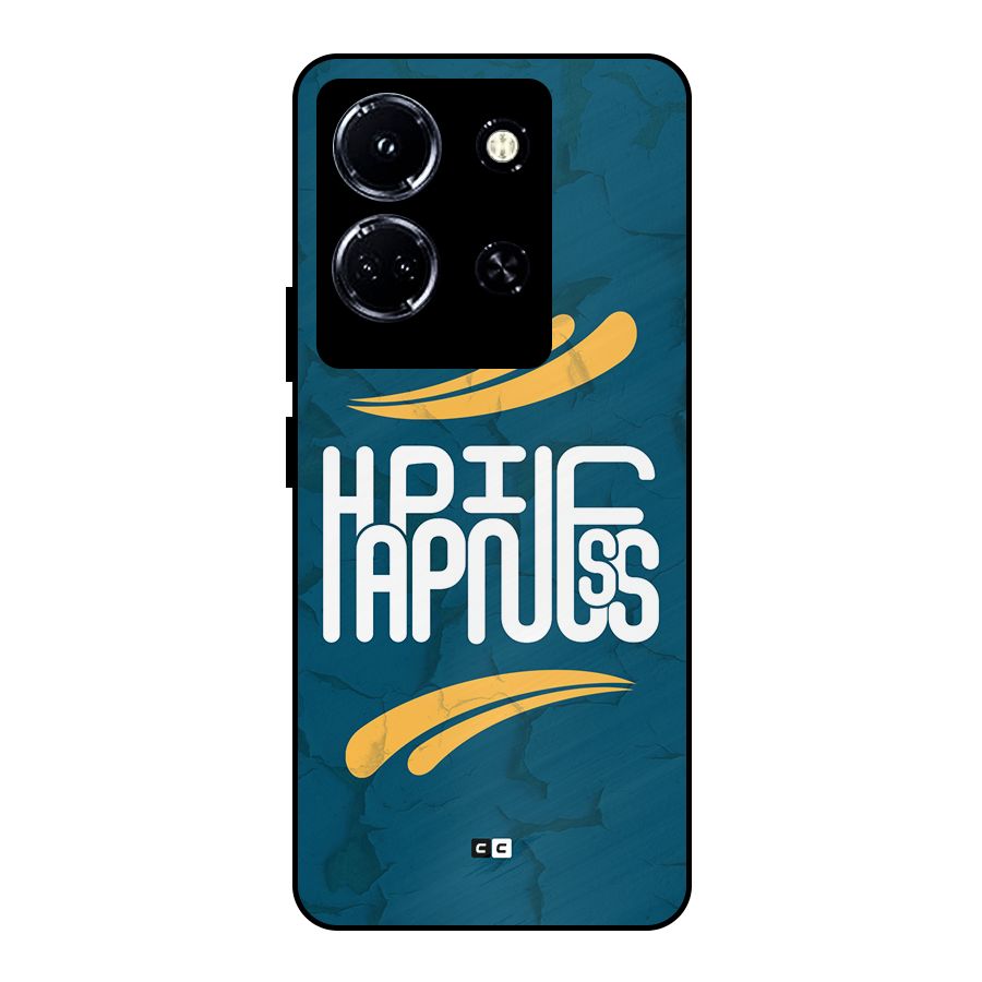 Happpiness Typography Metal Back Case for Infinix Note 30 5G