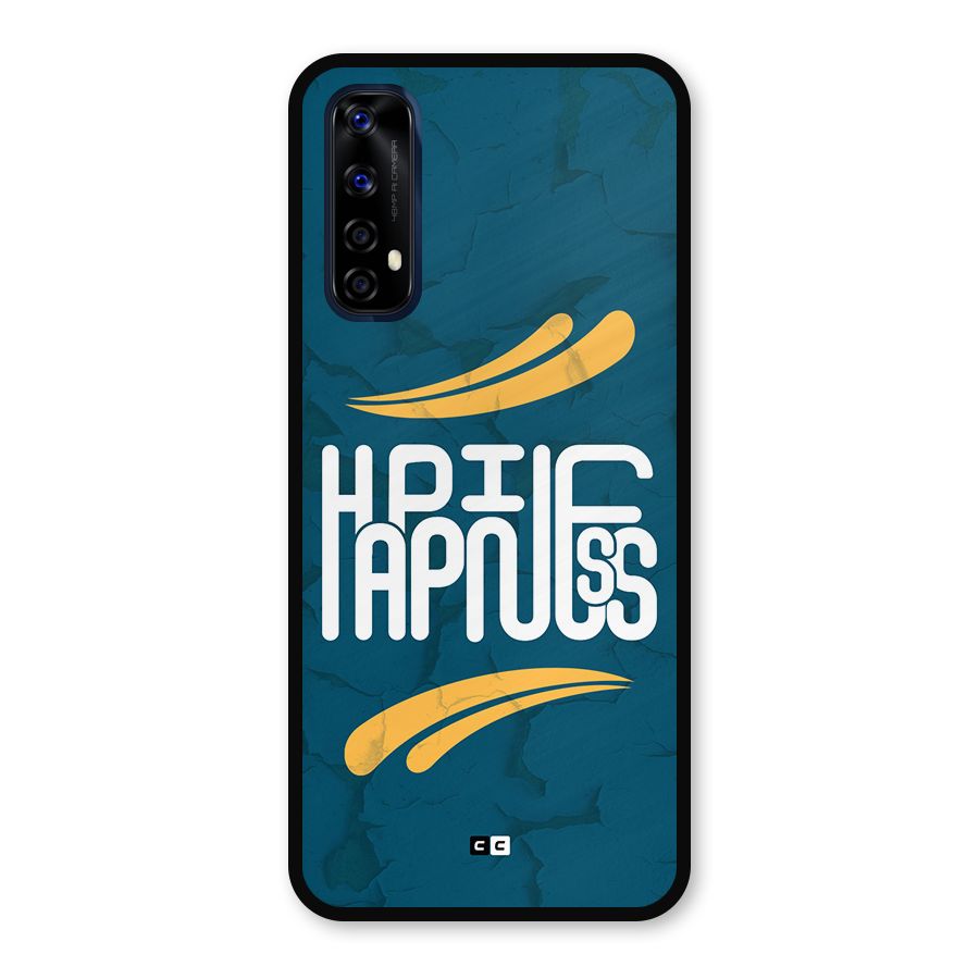 Happpiness Typography Metal Back Case for Realme Narzo 20 Pro