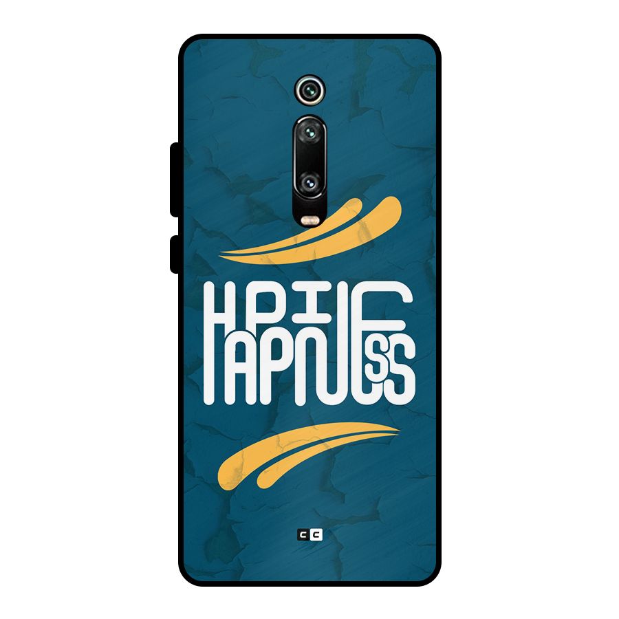Happpiness Typography Metal Back Case for Redmi K20