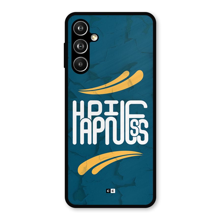 Happpiness Typography Metal Back Case for Samsung Galaxy M54