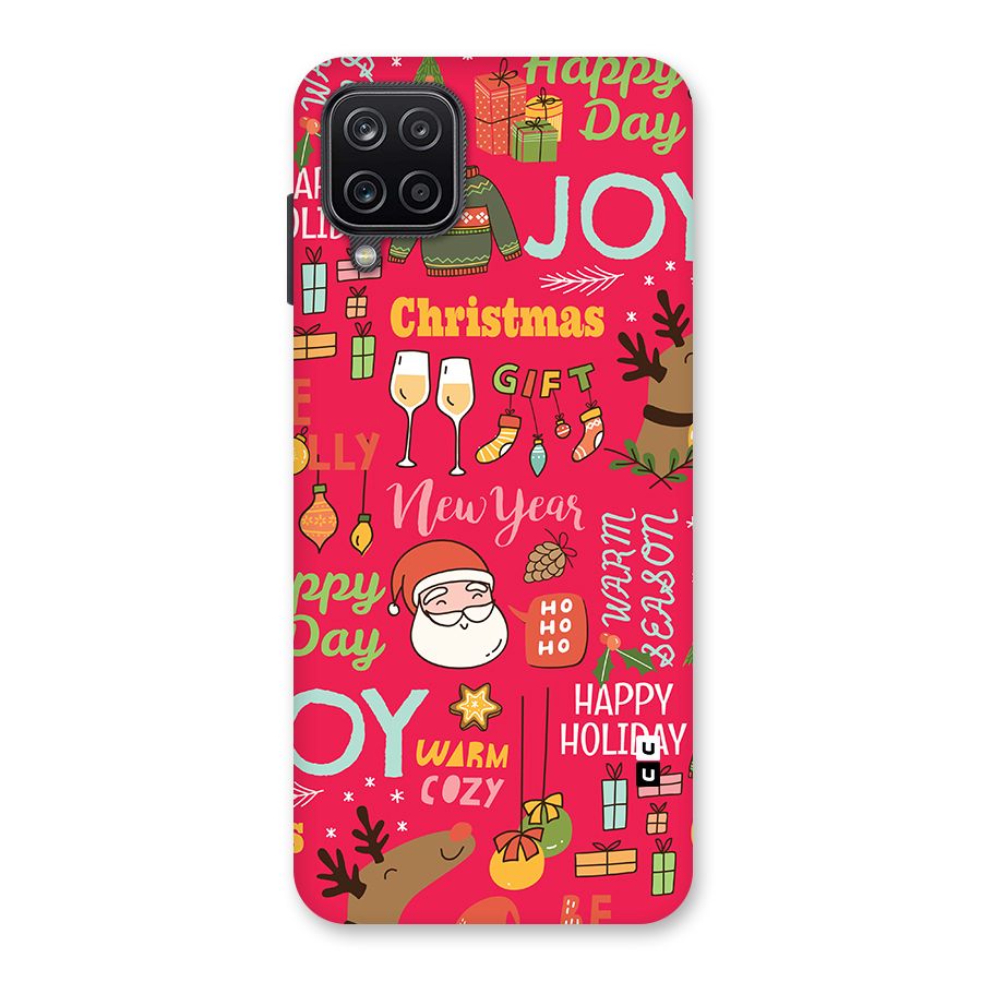 Happy Day Christmas Joy Back Case for Galaxy A12